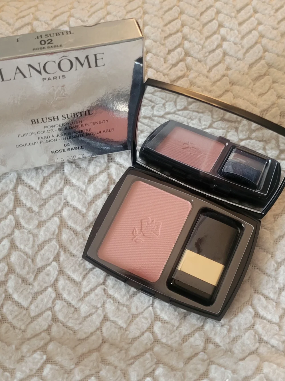 Lancome Blush Subtil Powder Blush Compact. Rose Sable 02 New In Box